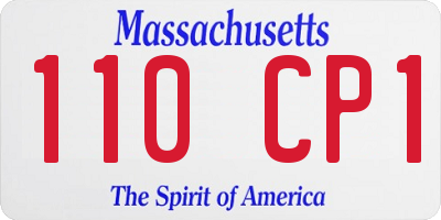 MA license plate 110CP1