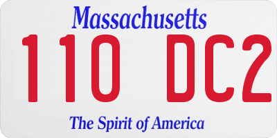 MA license plate 110DC2