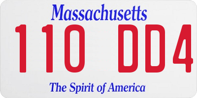 MA license plate 110DD4