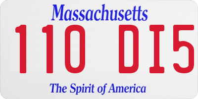 MA license plate 110DI5