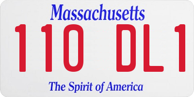 MA license plate 110DL1