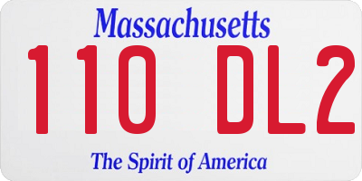 MA license plate 110DL2