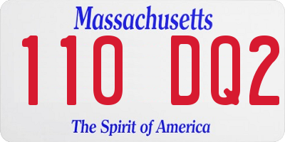 MA license plate 110DQ2