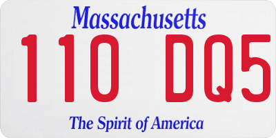 MA license plate 110DQ5