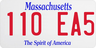 MA license plate 110EA5