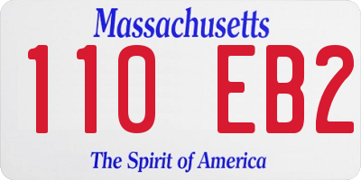 MA license plate 110EB2