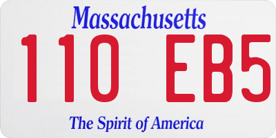 MA license plate 110EB5