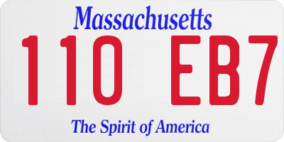 MA license plate 110EB7