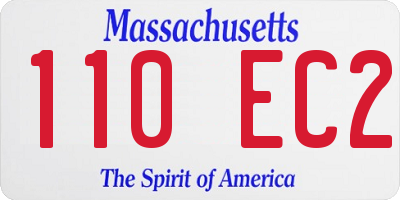 MA license plate 110EC2