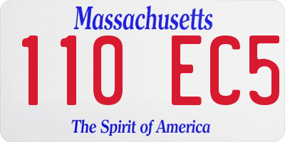 MA license plate 110EC5