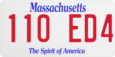 MA license plate 110ED4