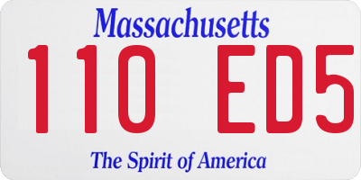 MA license plate 110ED5