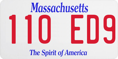 MA license plate 110ED9