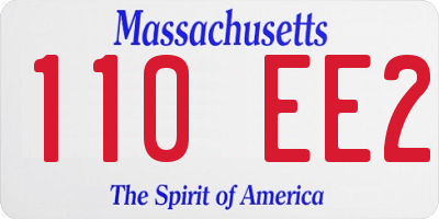 MA license plate 110EE2