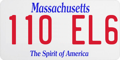 MA license plate 110EL6