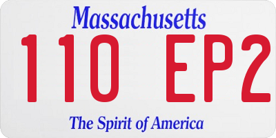MA license plate 110EP2