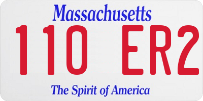 MA license plate 110ER2