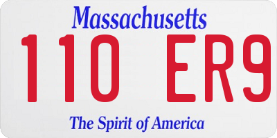 MA license plate 110ER9