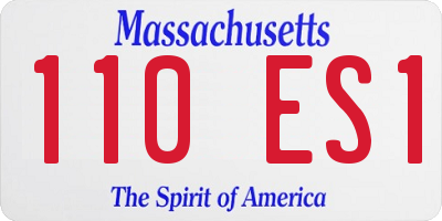 MA license plate 110ES1
