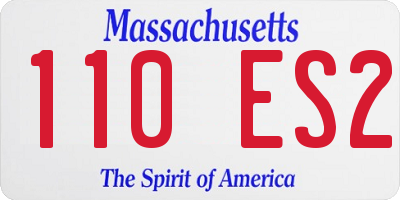 MA license plate 110ES2