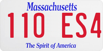 MA license plate 110ES4