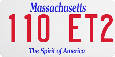 MA license plate 110ET2