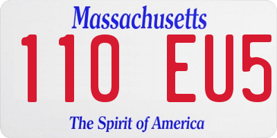 MA license plate 110EU5