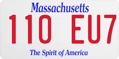 MA license plate 110EU7