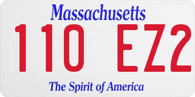 MA license plate 110EZ2