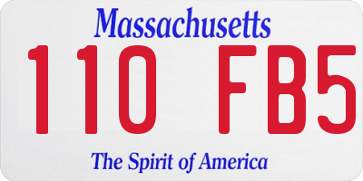 MA license plate 110FB5