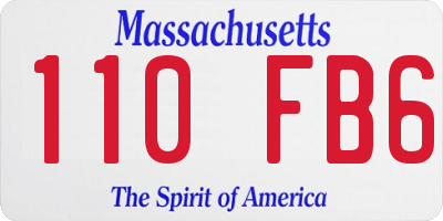 MA license plate 110FB6