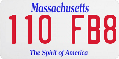 MA license plate 110FB8