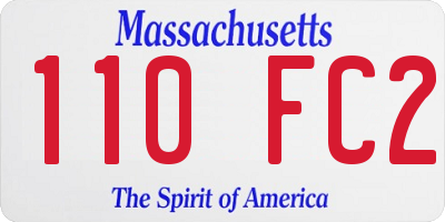 MA license plate 110FC2