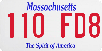 MA license plate 110FD8