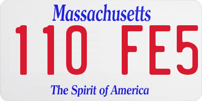 MA license plate 110FE5