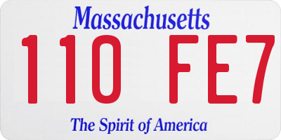 MA license plate 110FE7