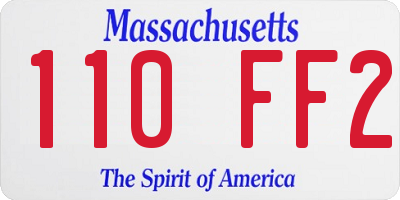 MA license plate 110FF2
