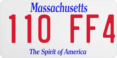 MA license plate 110FF4