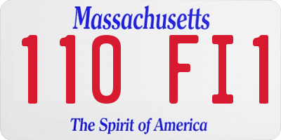 MA license plate 110FI1