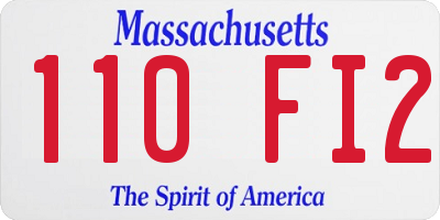 MA license plate 110FI2