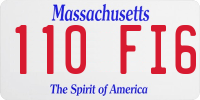 MA license plate 110FI6