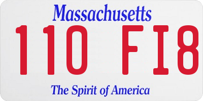MA license plate 110FI8