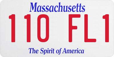 MA license plate 110FL1