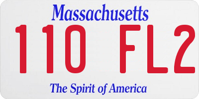 MA license plate 110FL2