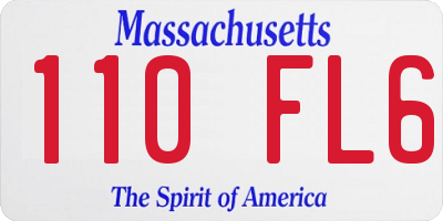 MA license plate 110FL6