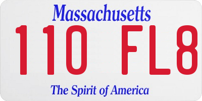 MA license plate 110FL8
