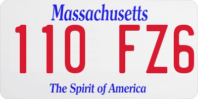 MA license plate 110FZ6
