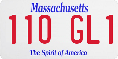 MA license plate 110GL1