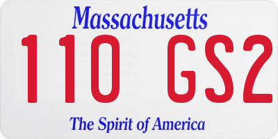 MA license plate 110GS2