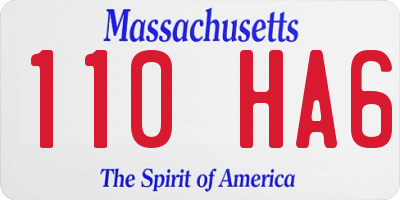MA license plate 110HA6